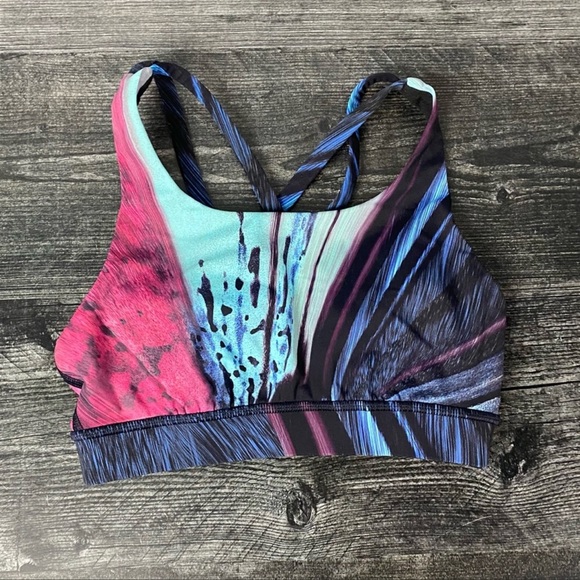 Lululemon Athletica Wild Thing Camo Brown Earth Multi Energy Bra - Picture 3 of 5